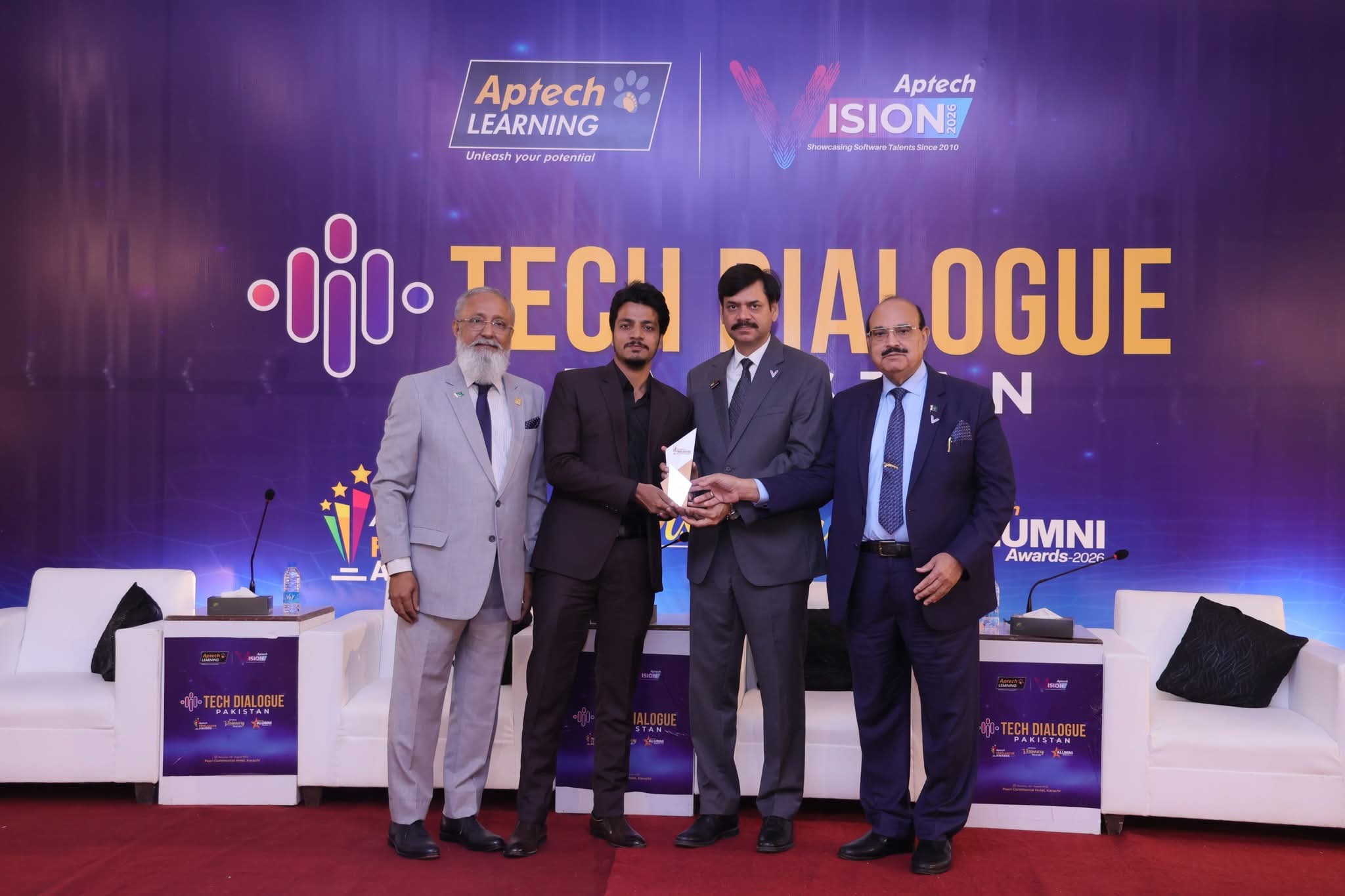 Fuzail Anwar receiving Award